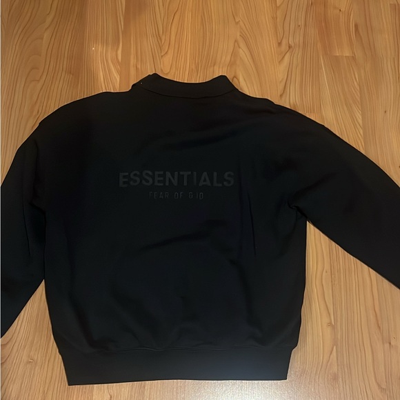 Essentials Fear of God Black Pullover with Logo - Picture 2 of 3